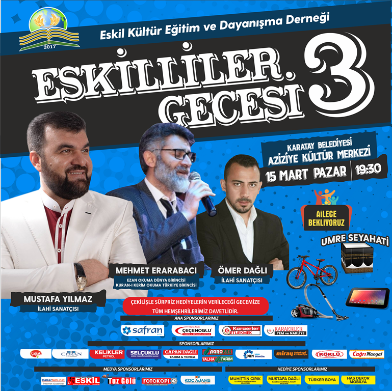 Eskilliler  Gecesi 15 Mart'ta Yapılacak