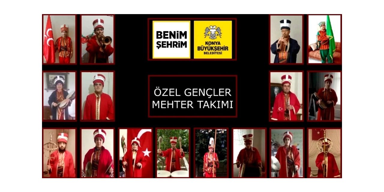 Özel Gençler Mehter Takımı evden konser verdi