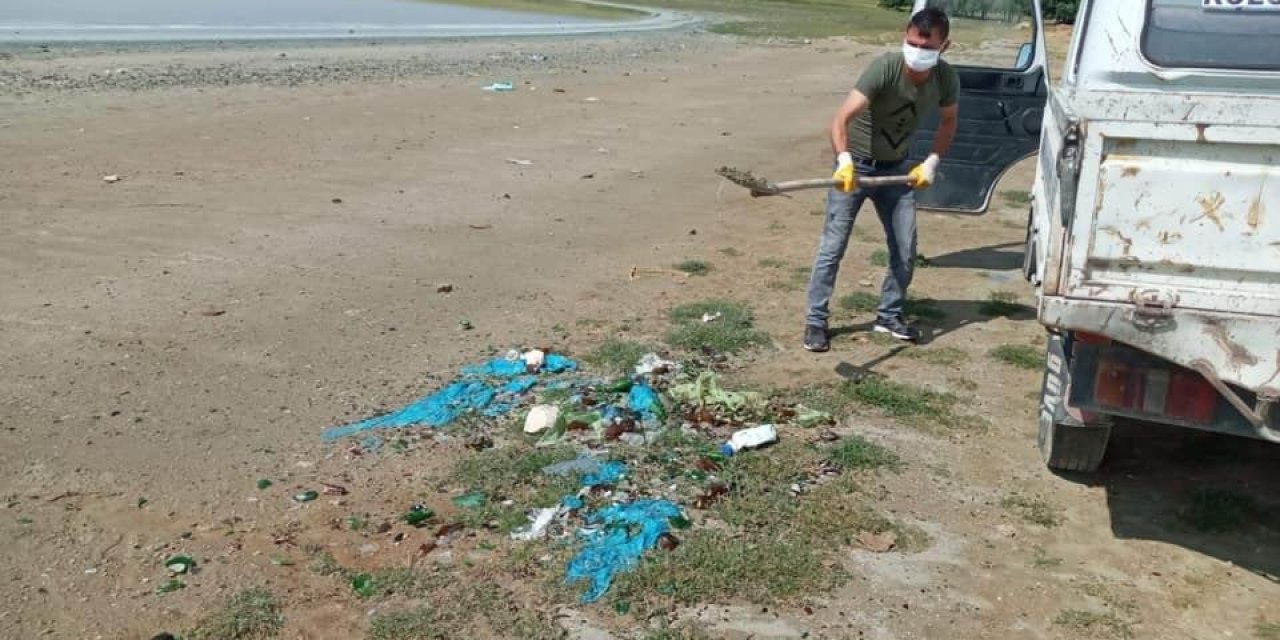 Kuş cenneti Düden Gölü güzergahı temizlendi