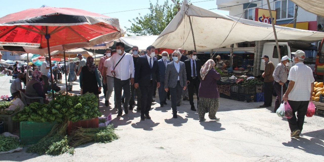 Hüyük’te artan vakalar sebebiyle iki hafta süreyle pazar kurulmayacak