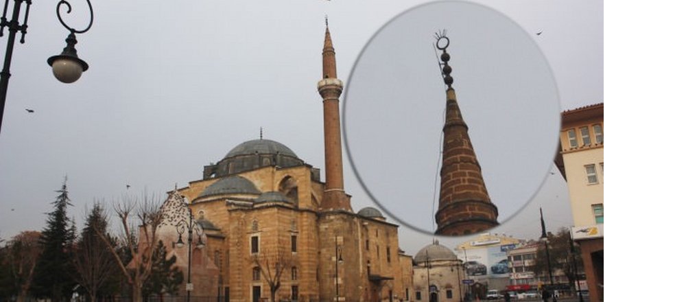 Konya'da minarelerdeki '6 ok efsanesi' tarih oldu