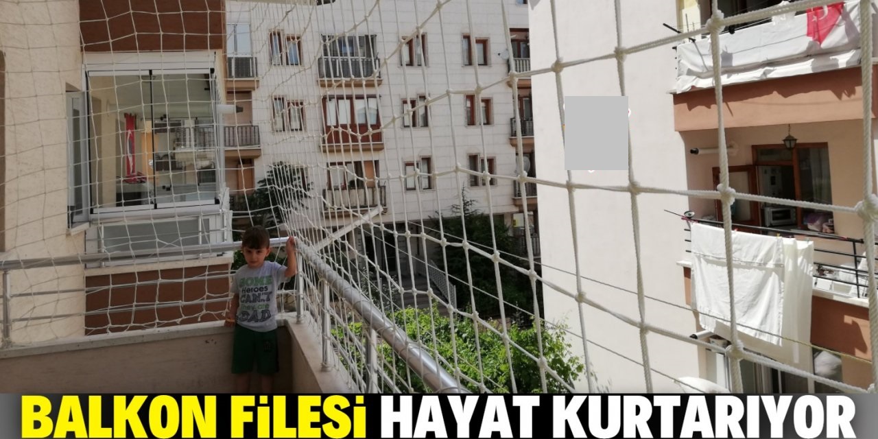 Çocukların güvenliği için: "Balkon filesi"