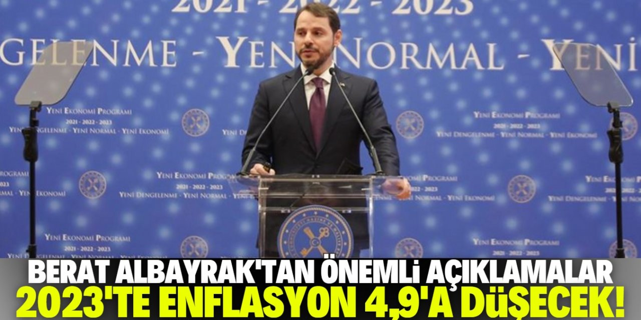 Bakan Albayrak Yeni Ekonomi Programı'nı açıkladı! 2023'te enflasyon dibi görüyor!