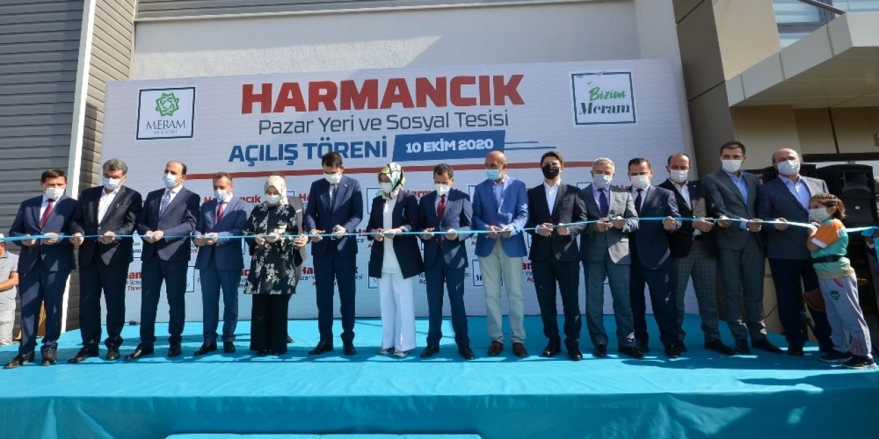 Bakan Kurum Harmancık Kapalı Pazar Yeri ve Sosyal Tesisin açtı