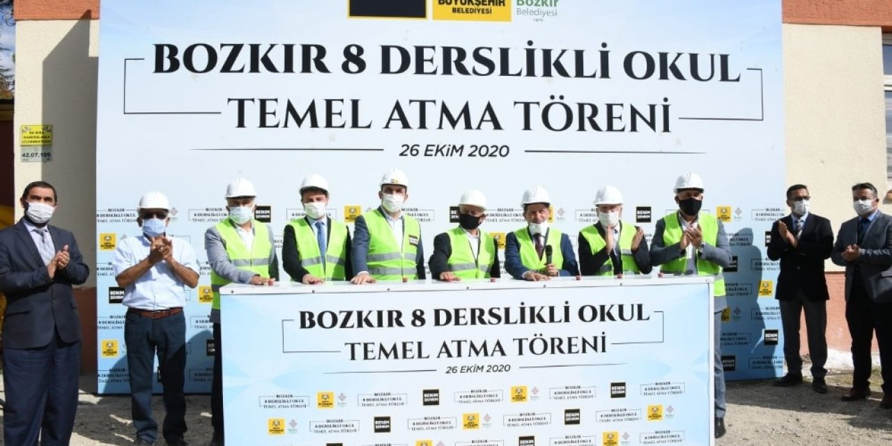 Bozkır’da 8 derslikli okulun temeli atıldı