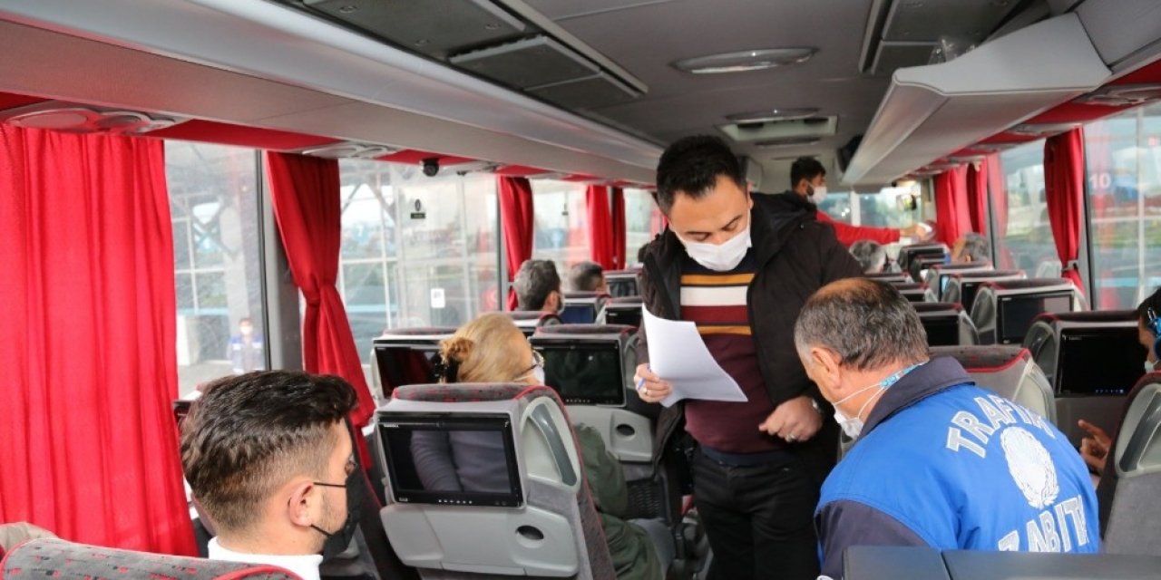 Şehirlerarası otobüs terminalinde HES kodu denetimi