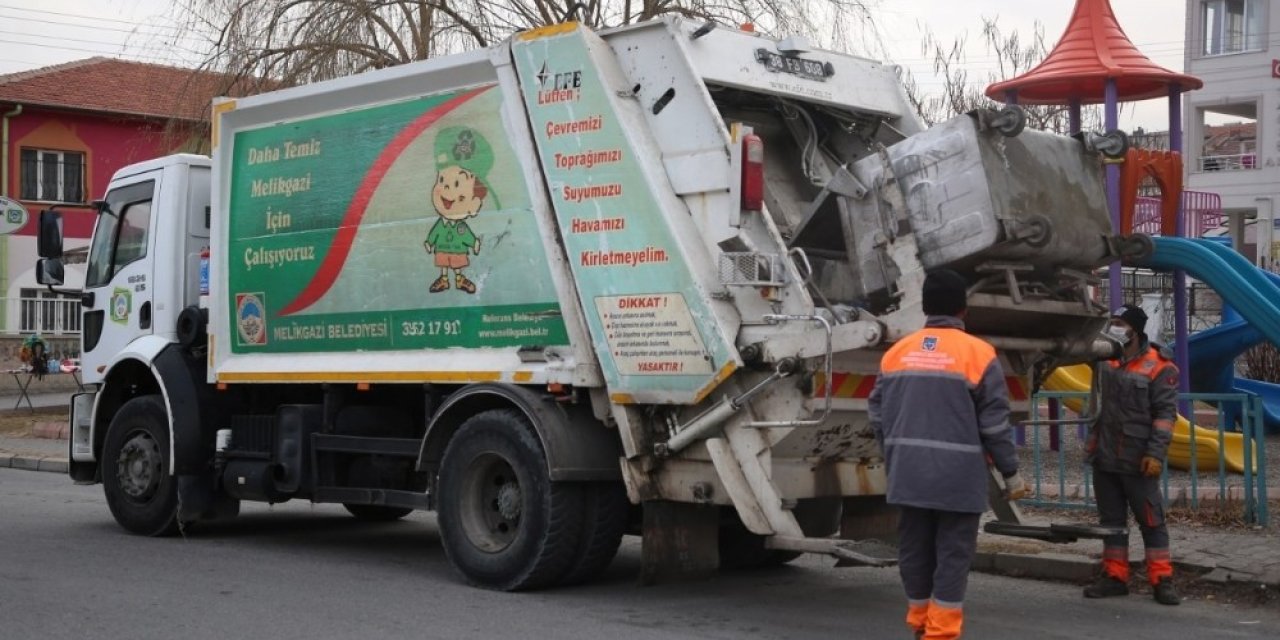 Melikgazi’de 1 günde 460 ton çöp toplanıyor