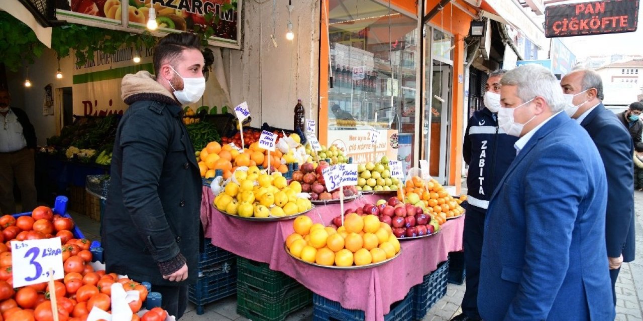 Mamak Zabıtası’ndan kaldırım işgal denetimi