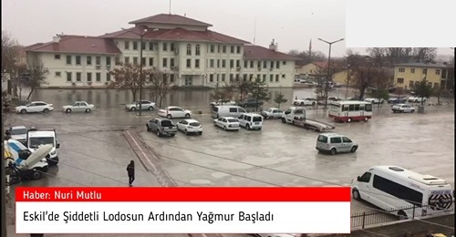 Eskil'de şiddetli rüzgarın ardından yağmur yağmaya başladı VİDEO