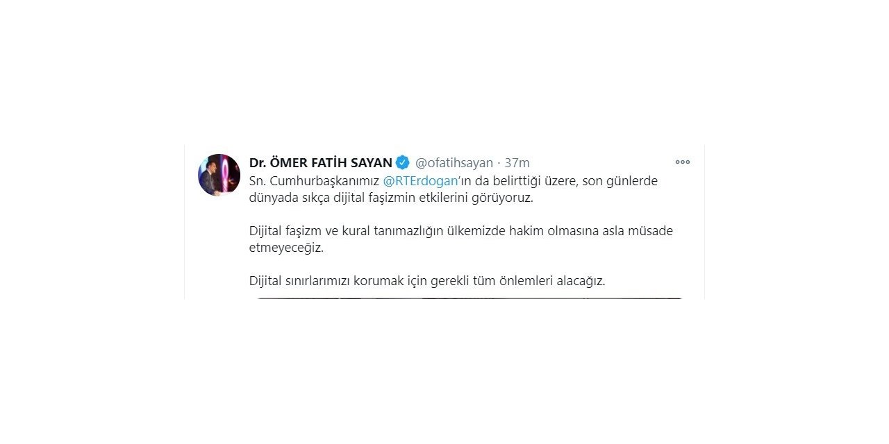 Ulaştırma Bakan Yardımcısı Sayan’dan dijital faşizmle mücadele açıklaması