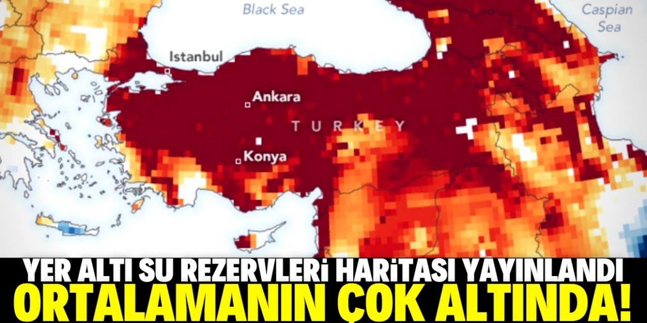 Türkiye'nin yer altı su rezervlerini gösteren bir harita yayınlandı!