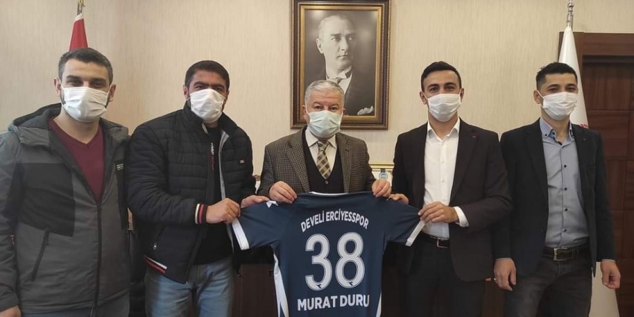 Develi Erciyesspor’dan Kaymakam Duru’ya ziyaret