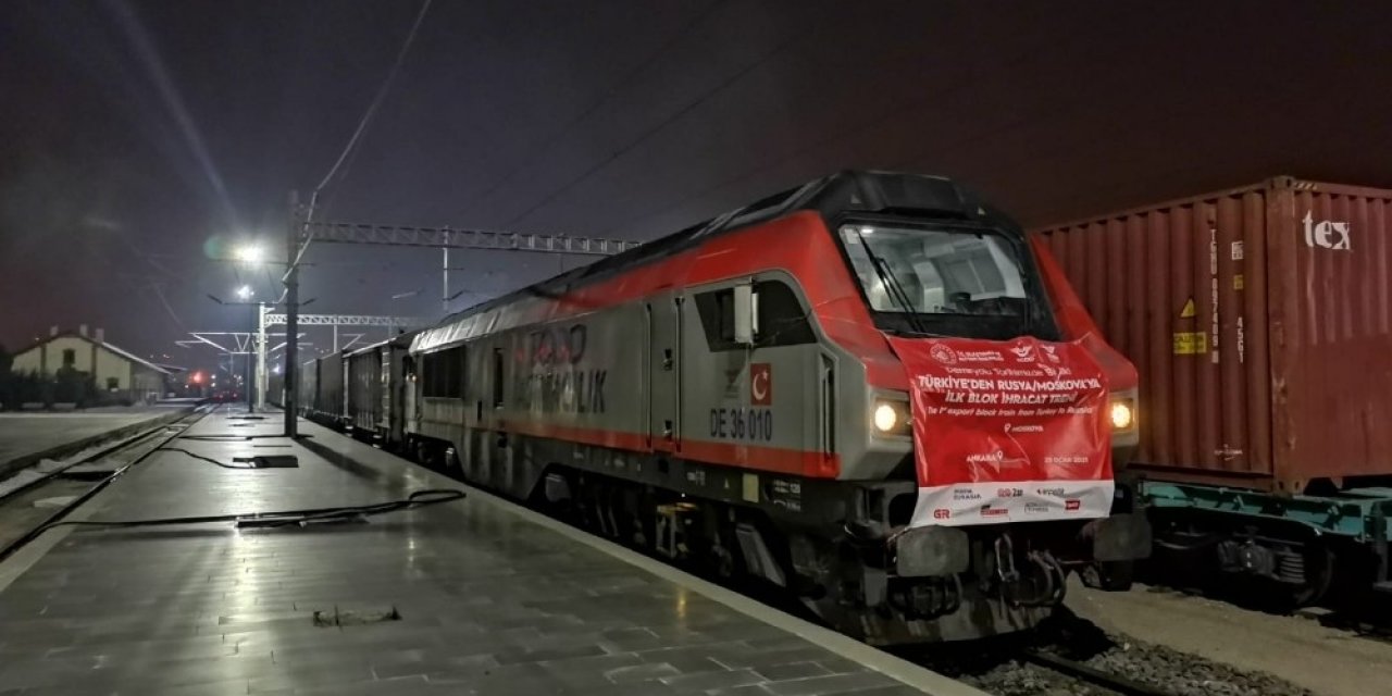 Çin ve Rusya’ya giden ihracat treni Kayseri’de