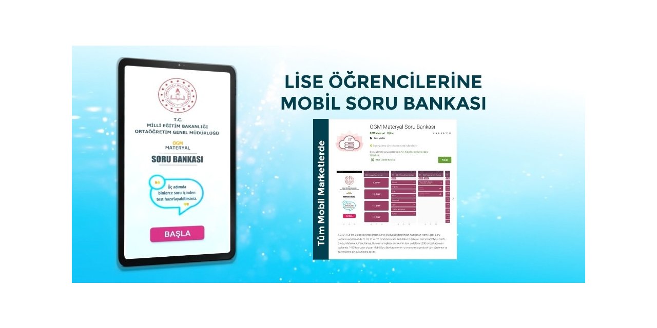 Lise öğrencileri için 15 bin soruluk Mobil Soru Bankası