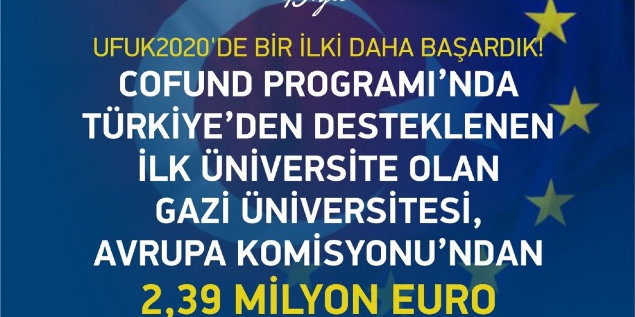 Avrupa Komisyonu’ndan Gazi Üniversitesi’ne 2,39 milyon avro hibe