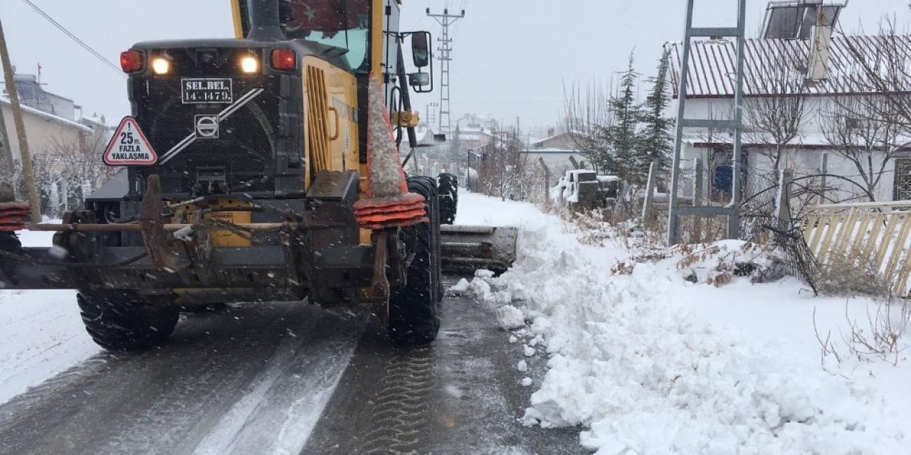 Selçuklu’da kar mesaisi