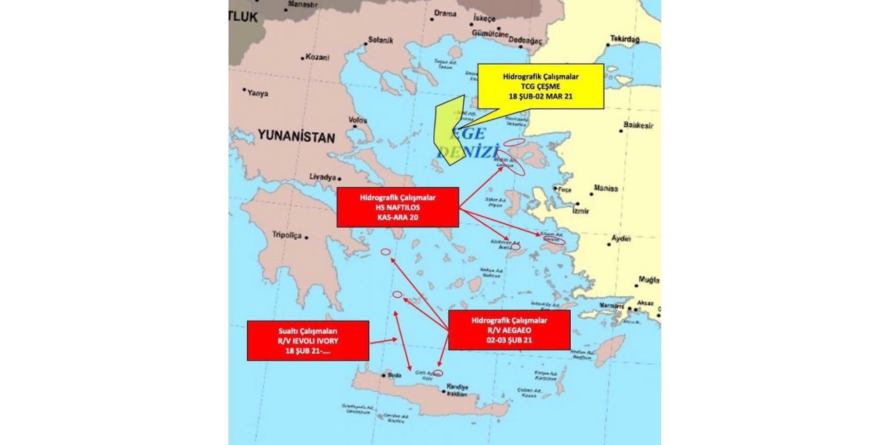 Yunanistan’ın Ege’de gerginliği tırmandıran faaliyetleri devam ediyor