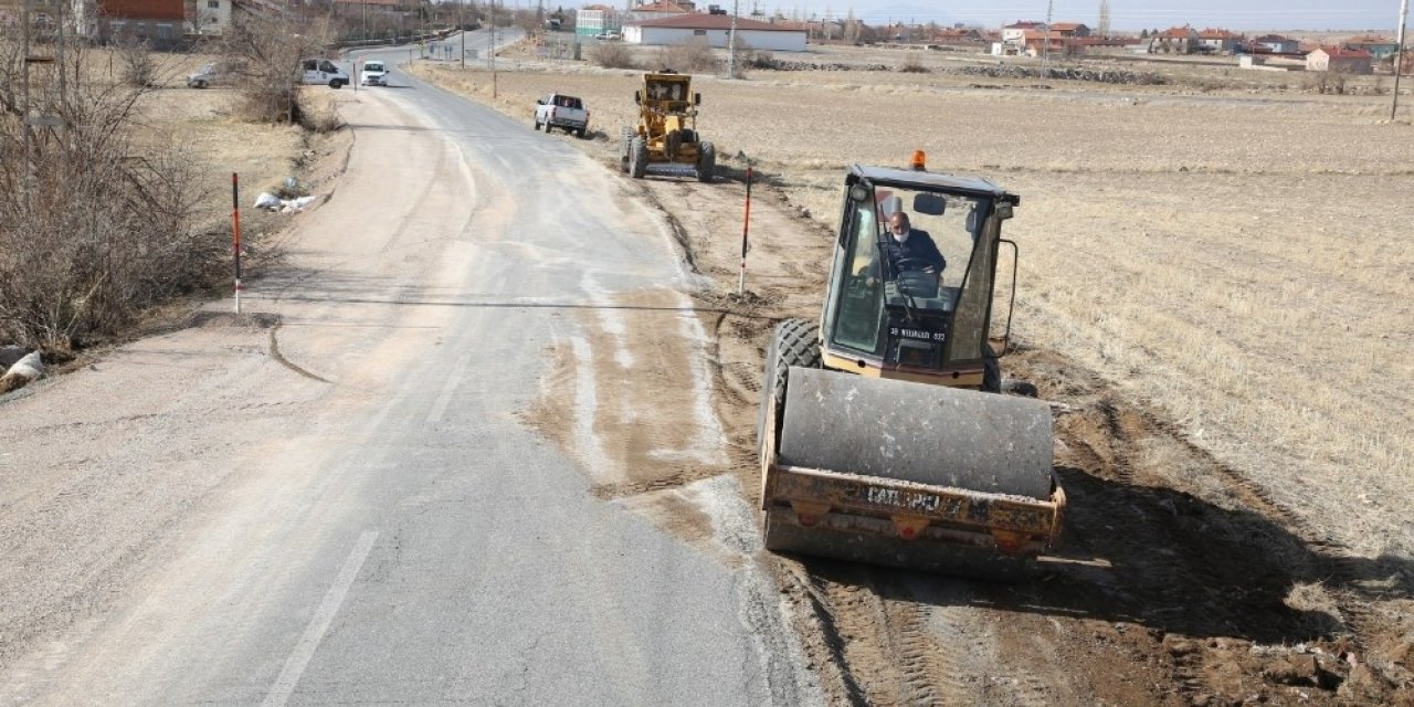 Küçük Bürüngüz ve Turan mahalleleri arası yol imar planına göre genişliyor