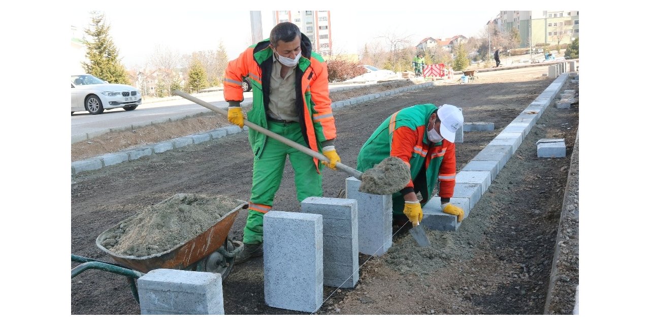 Çankaya Belediyesi’nden kaldırım çalışması