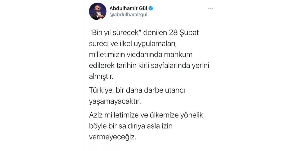 Adalet Bakanı Gül: "Türkiye, bir daha darbe utancı yaşamayacaktır"