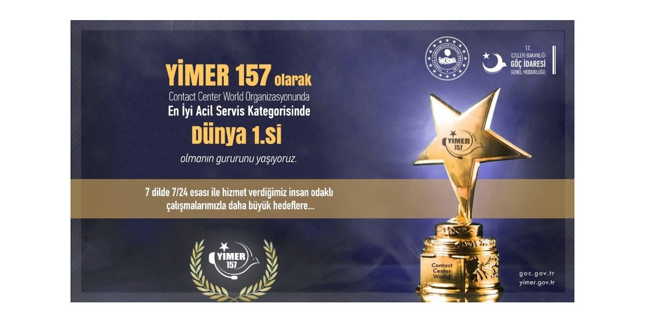 YİMER 157, Dünya Çağrı Merkezleri Yarışmasında 1. oldu