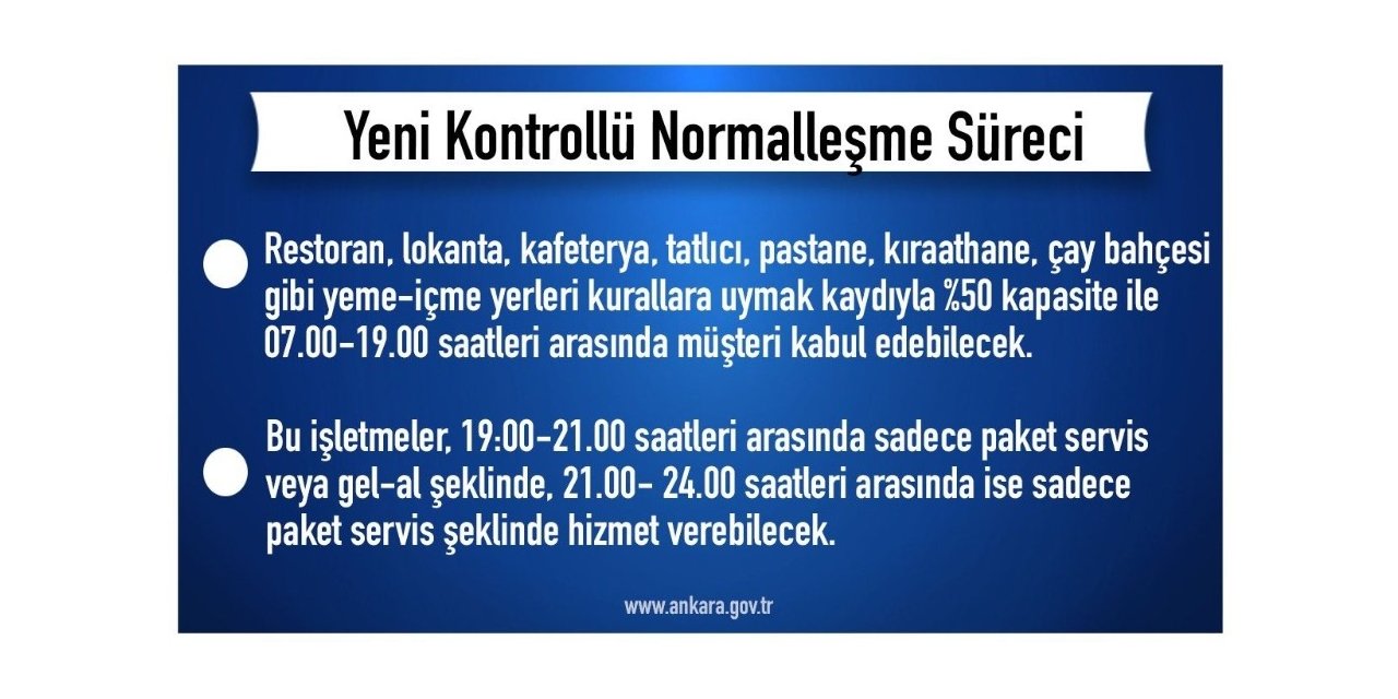 Başkentte normalleşme kuralları belli oldu