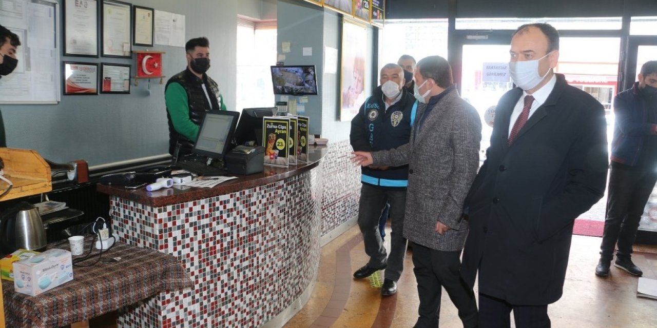 Kabakcı ve Çandıroğlu maske denetimine çıktı