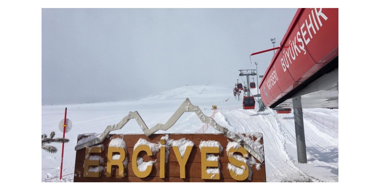 Erciyes’te kar kalınlığı 130 santimetreye yükseldi