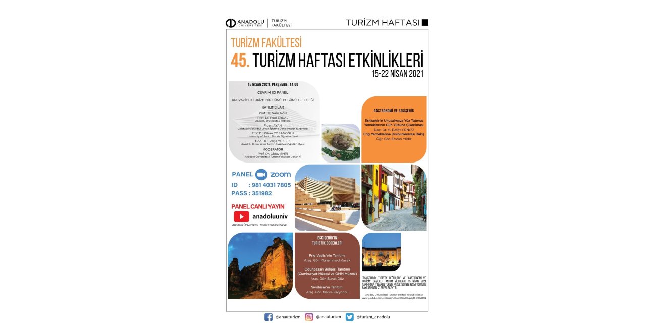 Anadolu’da 45. Turizm Haftası etkinlikleri