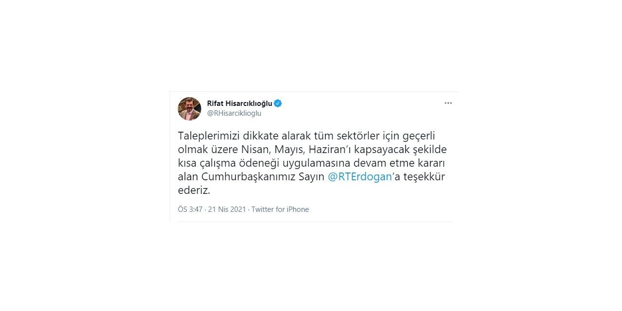 TOBB Başkanı Hisarcıklıoğlu’ndan Cumhurbaşkanı Erdoğan’a teşekkür