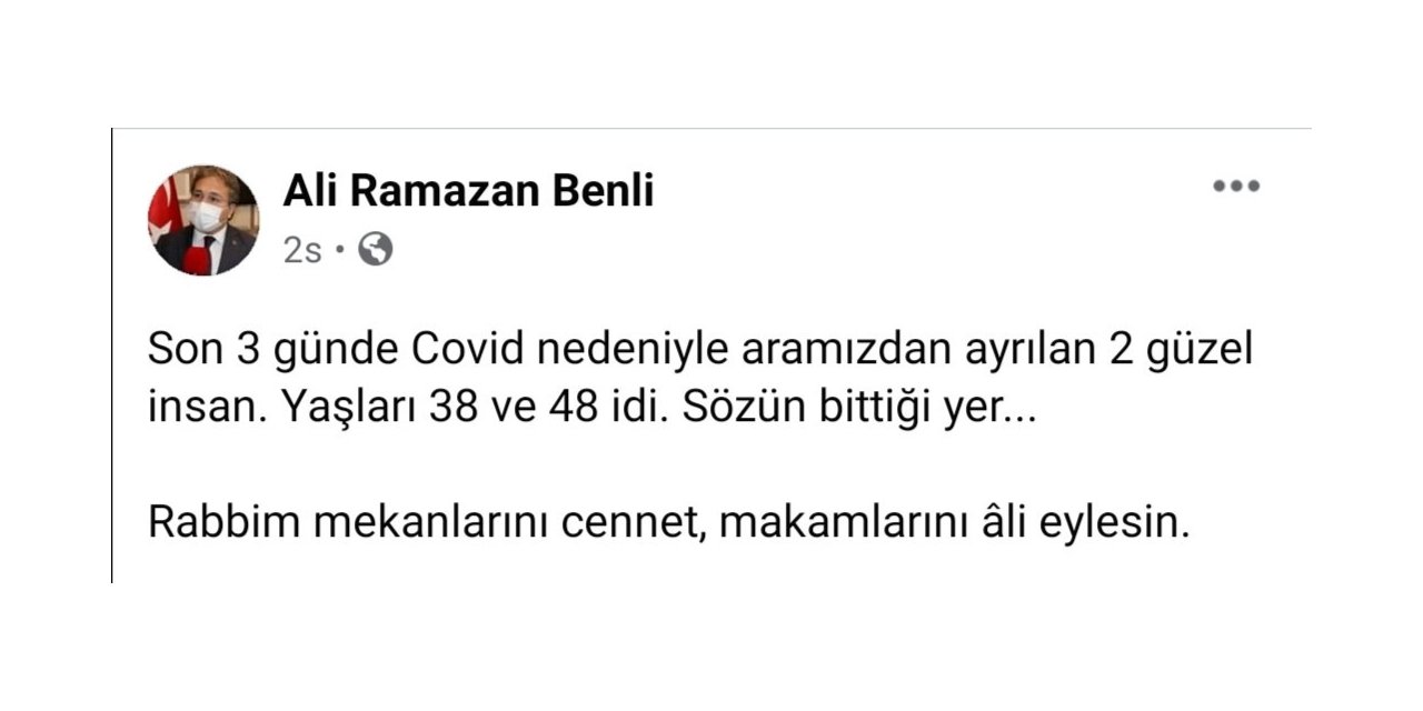 Sağlık müdüründen dikkat çeken paylaşım