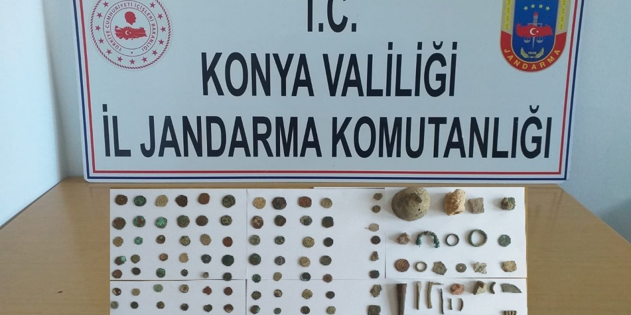 Konya’da 150 adet tarihi eser ele geçirildi