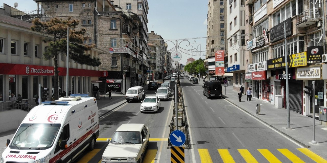 Nevşehir’de kısıtlamada trafik yoğunluğu yaşanıyor