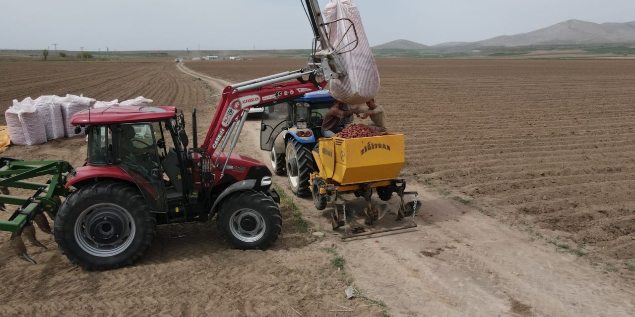 Tomarza’da patates ekimi başladı