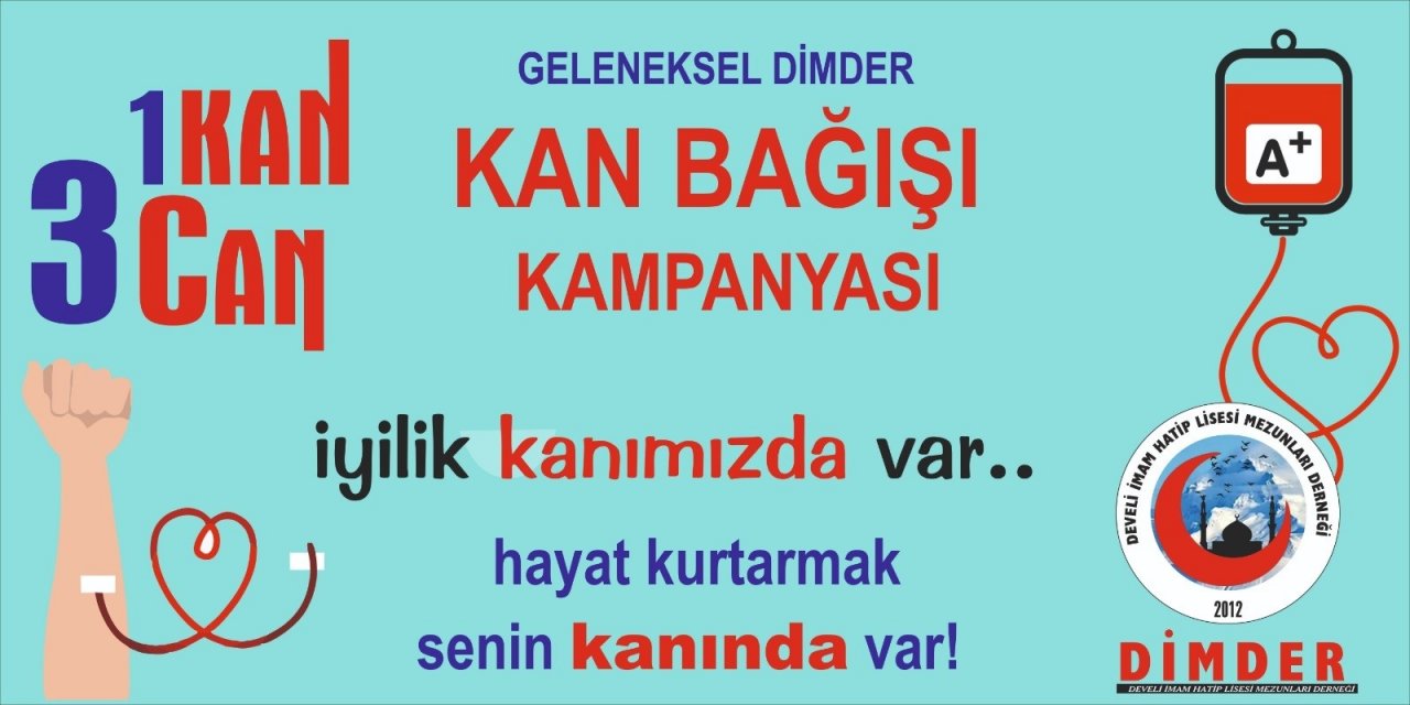 Develi’de kan bağışı kampanyası başlatıldı