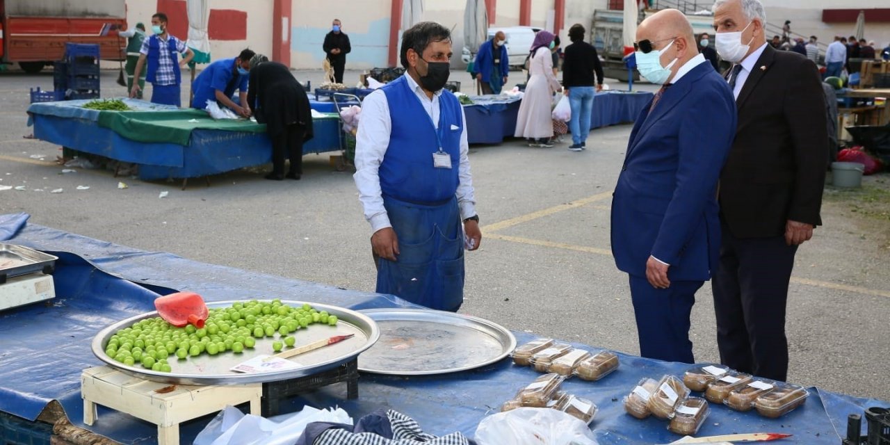 Keçiören semt pazarlarında pandemi denetimi yapıldı