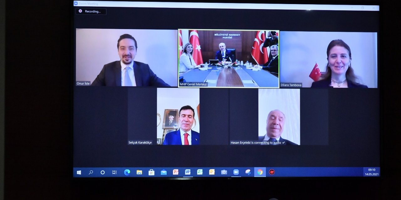 MHP’de partiler arası bayramlaşma video konferansla yapıldı