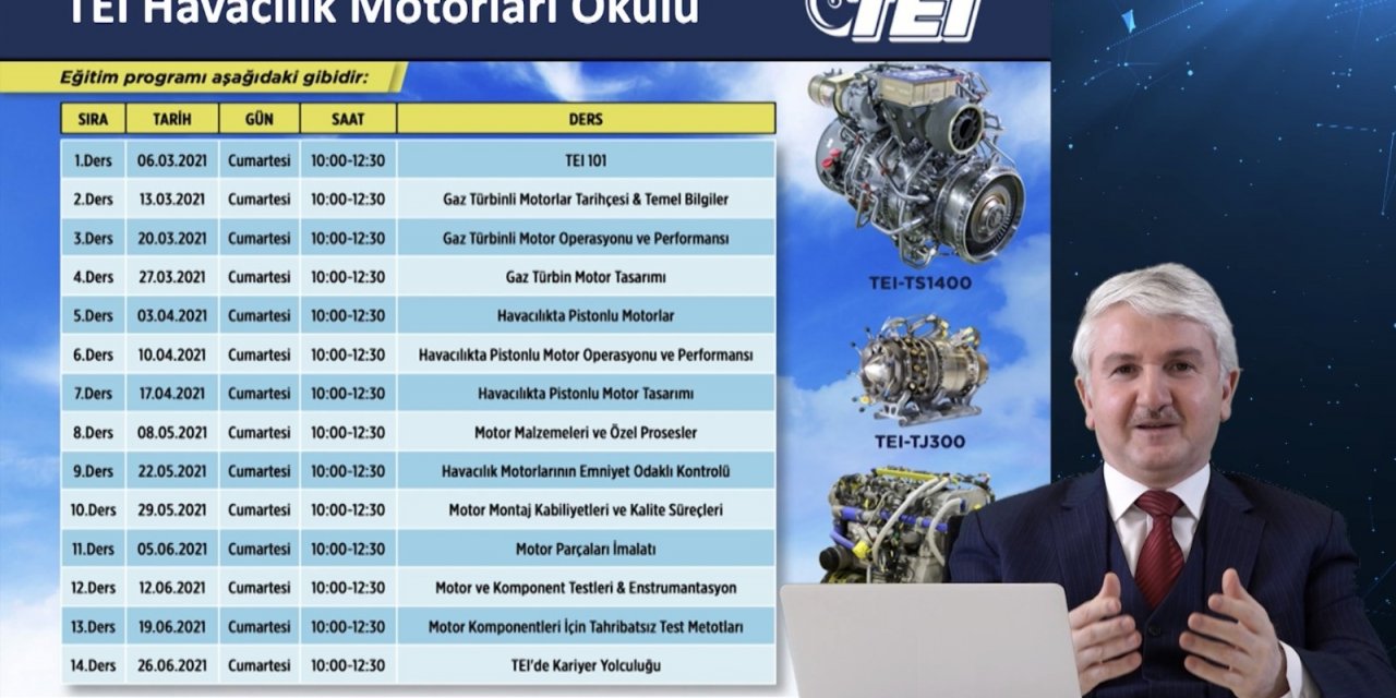 TEI Havacılık Motorları Okulu devam ediyor