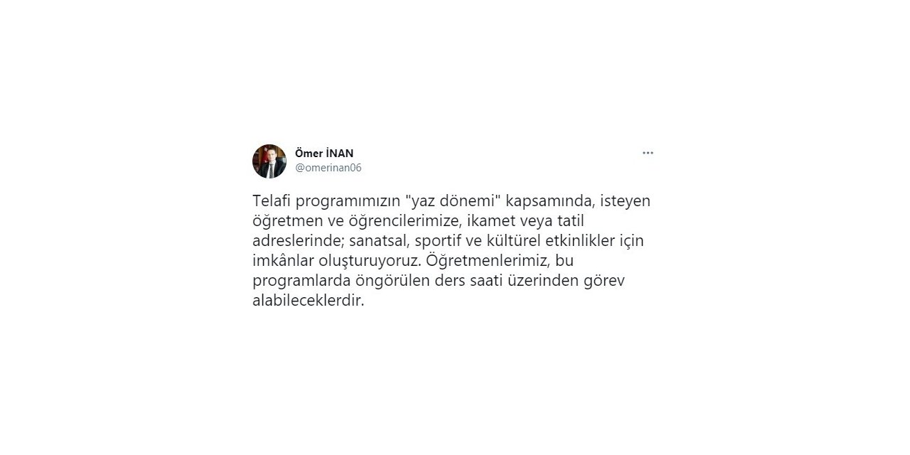 MEB: “2 Temmuz sonrasında başlayacak telafi eğitimlerine katılımda ‘gönüllülük’ esas”