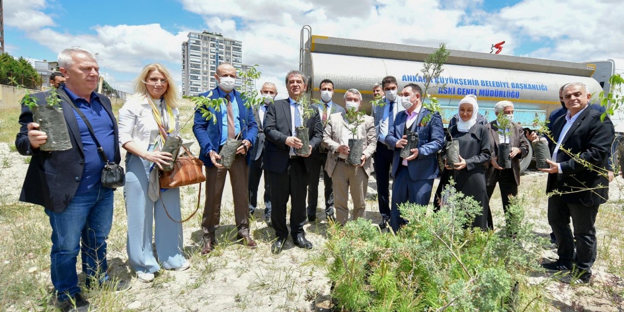 ASKİ’den “Yeşilin Başkenti” projesine 5 bin 145 fidanla destek