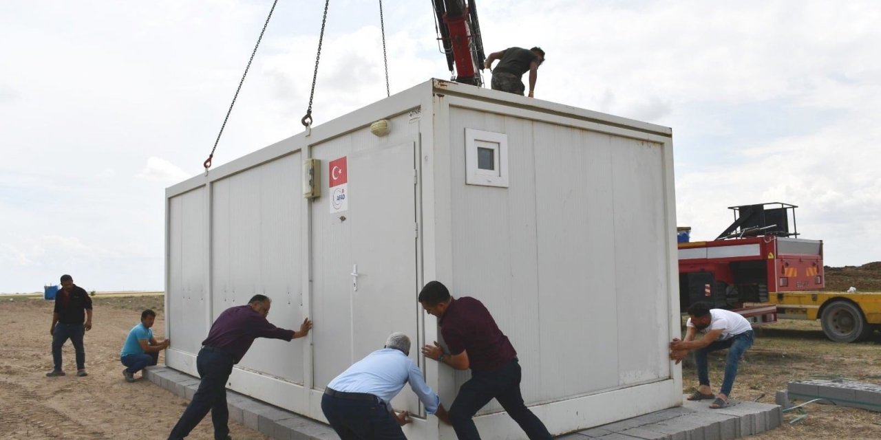 Kulu’da mevsimlik işçiler için konteynerler yerleştirildi