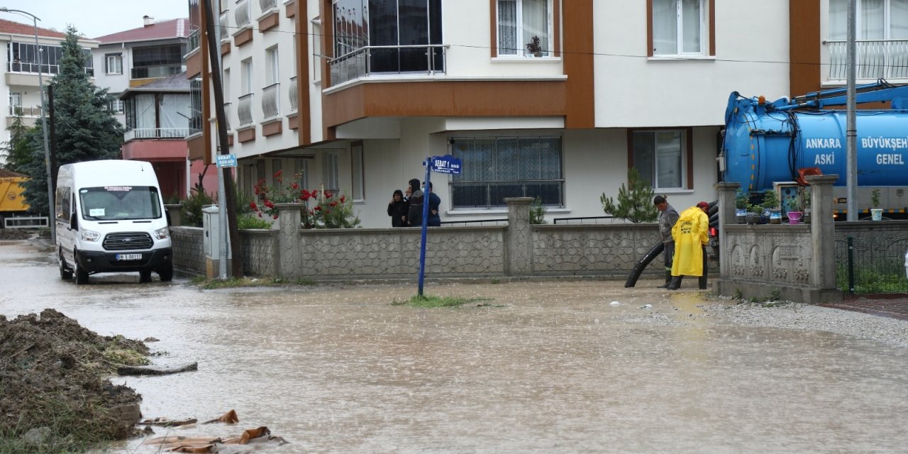 Çubuk’ta yağıştan tarım arazileri zarar gördü