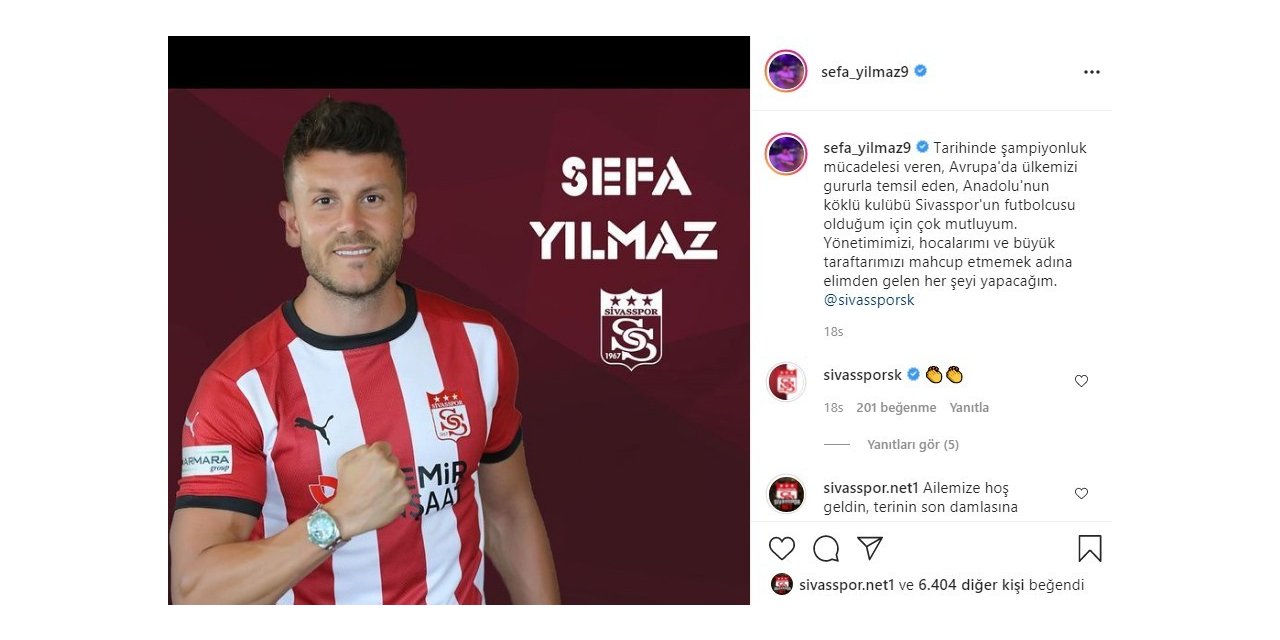 Sivasspor’un yeni transferi Sefa: “Mahcup etmeyeceğim”