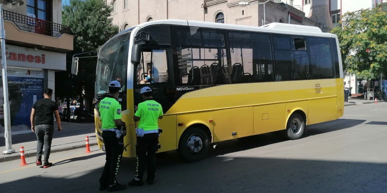 Aksaray’da toplu taşımada trafik güvenliği uygulamaları sürüyor