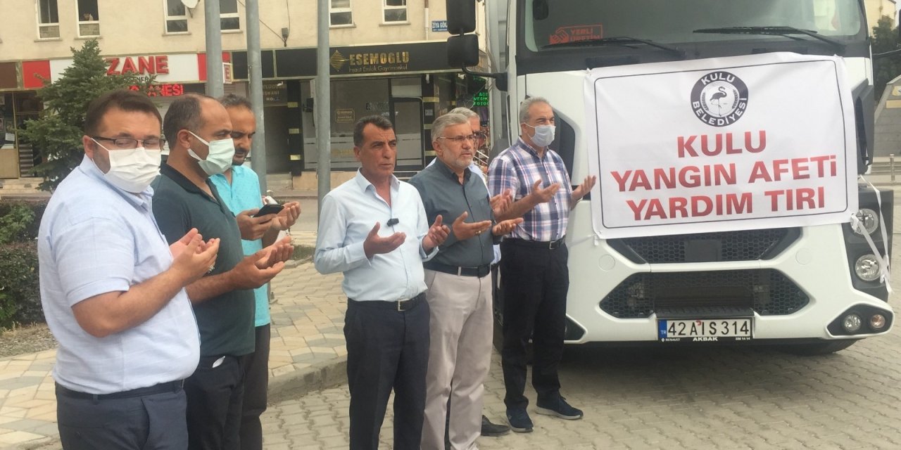 Kulu’dan Manavgat’a yardım