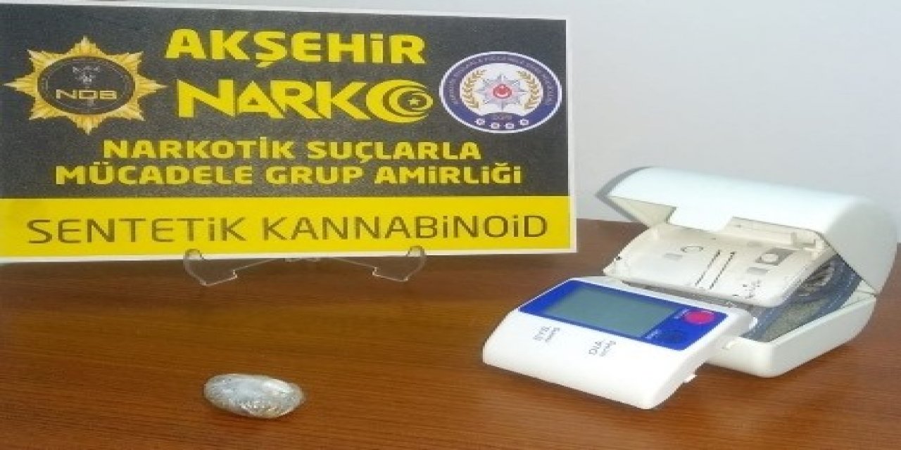 Akşehir'de kargoyla gönderilen tansiyon aletinden uyuşturucu çıktı