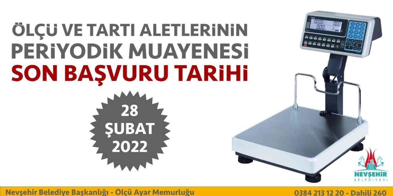 Ölçü ve tartı aletleri muayenesinde son gün: '28 Şubat'