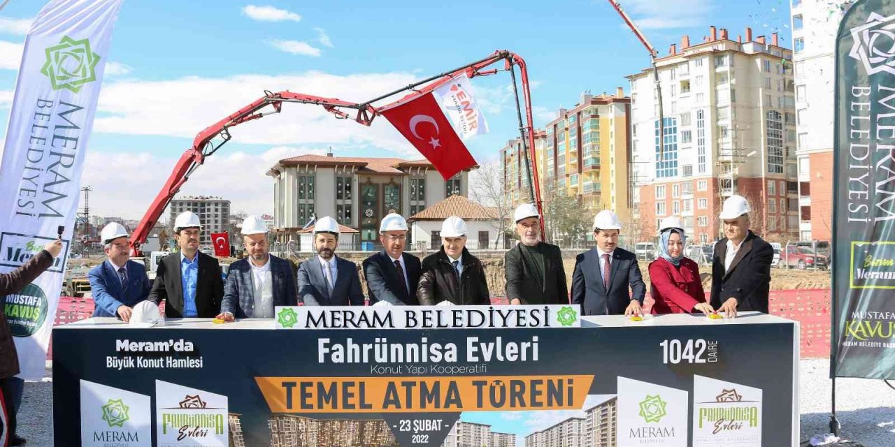 Meram Fahrünnisa Konutları'nın temeli atıldı