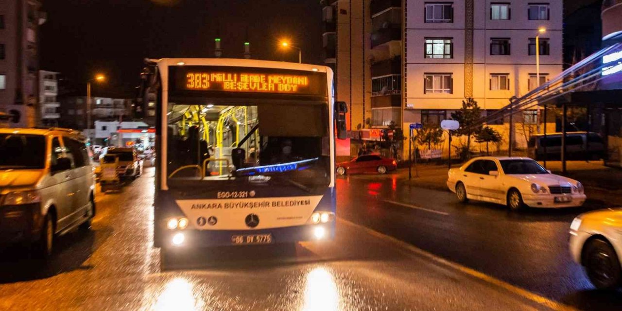 Ankara’da EGO otobüslerinde 24 saat ulaşım tekrar başlıyor