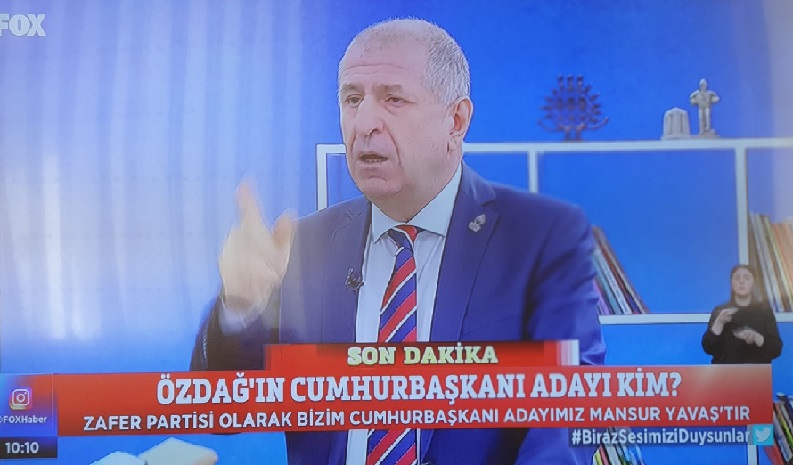 Zafer Partisi'nin Cumhurbaşkanı Adayı: "Mansur Yavaş"